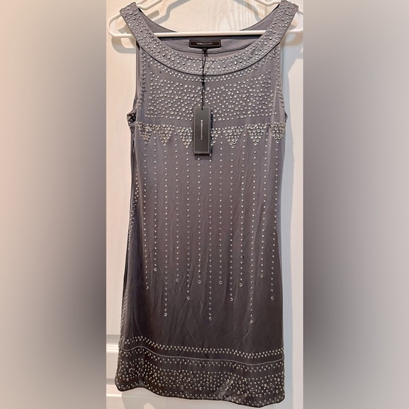 NWT Sleeveless BCBGMaxAzria Agate Lyris Beaded Cocktail Dress - Picture 2 of 7